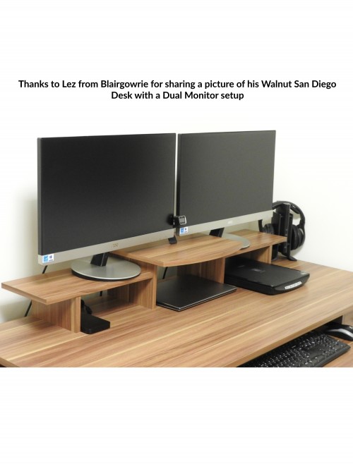 Alphason San Diego Computer Desk AW12004 Beech - enlarged view