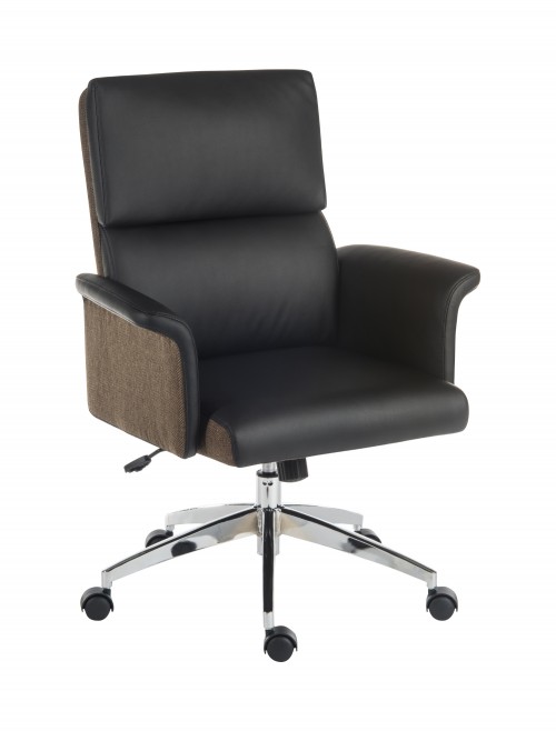 Office Chairs Black Elegance Medium Back Executive Office Chair 6951BLK by Teknik