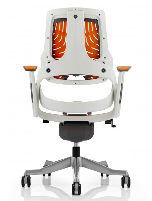 Office Chairs - Zure Orange Executive Elastomer Office Chair EX000133 - enlarged view