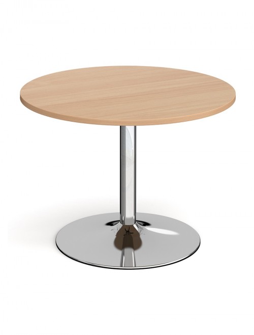 Dams Circular Boardroom Table with Chrome Trumpet Base TB10C-C