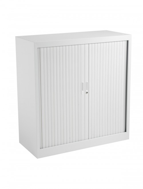 Talos 1050mm Metal Tambour Cupboard White TCSOT1050WH by TC Office - enlarged view