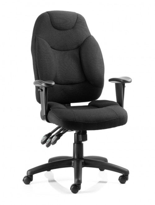 Office Chair Black Galaxy Fabric Operators Chair OP000064 by Dynamic - enlarged view