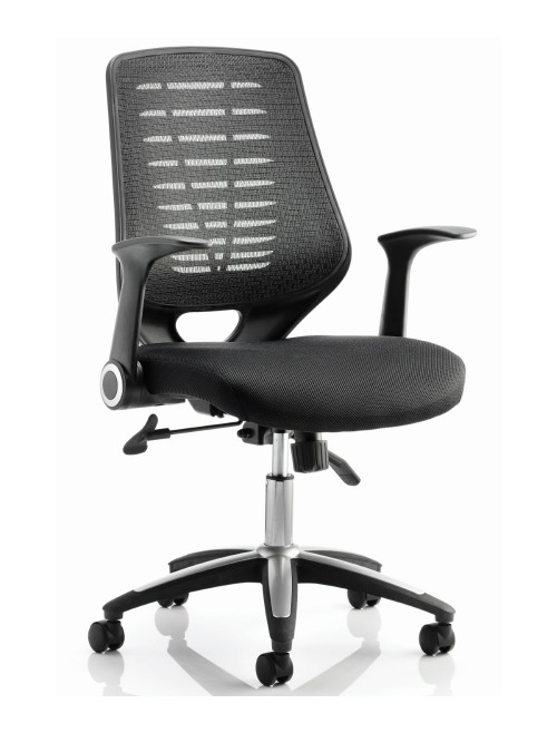 Office Chairs Relay Black Mesh Office Chair OP000115 by Dynamic - enlarged view