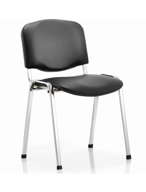 Iso Vinyl Reception Visitors Chair Chrome Frame BR000071