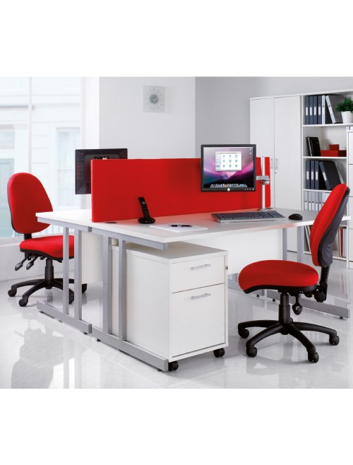 Fabric Office Chair Red Vantage 100 Operator Chair V100-00-R by Dams