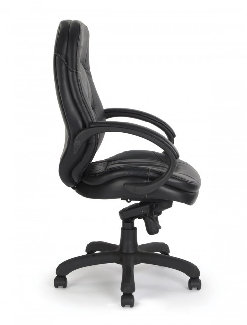 Office Chair Black Leather Brighton Executive Chair 605KTAG/LBK by Eliza Tinsley