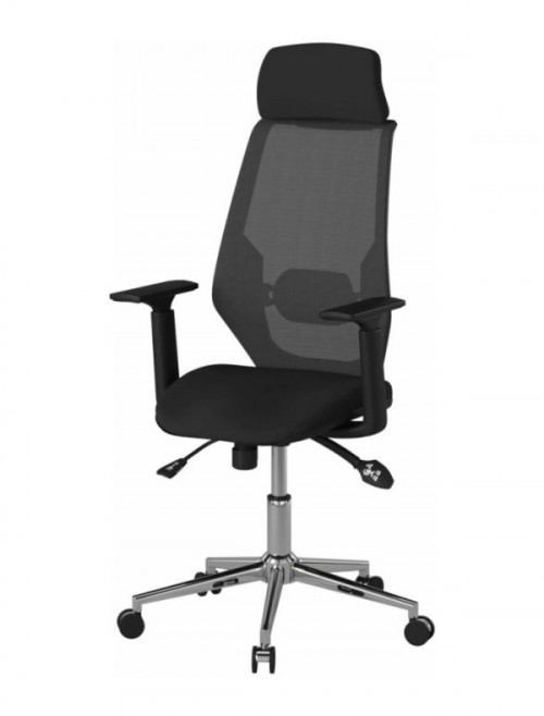 Mesh Office Chair Black Clifton Computer Chair AOC1299BLK by Alphason - enlarged view