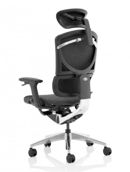 FabriMesh Office Chair Grey Ergo Click Plus 24hr Chair with Headrest PO000064 by Dynamic - enlarged view