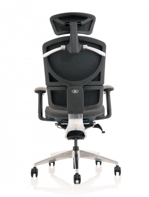 FabriMesh Office Chair Grey Ergo Click Plus 24hr Chair with Headrest PO000064 by Dynamic - enlarged view