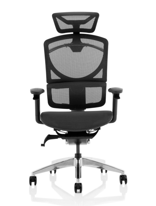 Mesh Office Chair Black Ergo Click Plus 24hr Chair with Headrest PO000063 by Dynamic - enlarged view