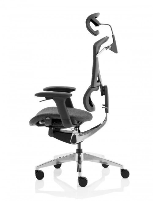 FabriMesh Office Chair Grey Ergo Click Plus 24hr Chair with Headrest PO000064 by Dynamic - enlarged view