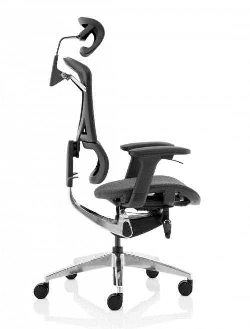 FabriMesh Office Chair Grey Ergo Click Plus 24hr Chair with Headrest PO000064 by Dynamic - enlarged view