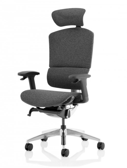 FabriMesh Office Chair Grey Ergo Click Plus 24hr Chair with Headrest PO000064 by Dynamic - enlarged view