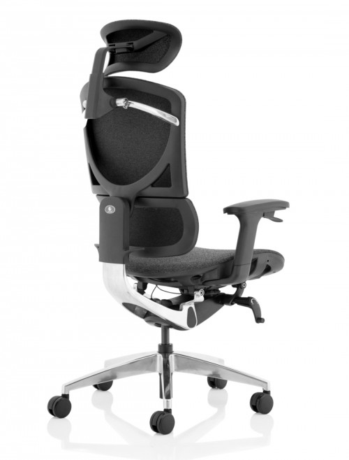 FabriMesh Office Chair Grey Ergo Click Plus 24hr Chair with Headrest PO000064 by Dynamic - enlarged view
