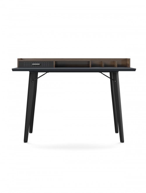 Home Office Desk Grey and Walnut Memphis Computer Desk AW3615GRY by Alphason Dorel