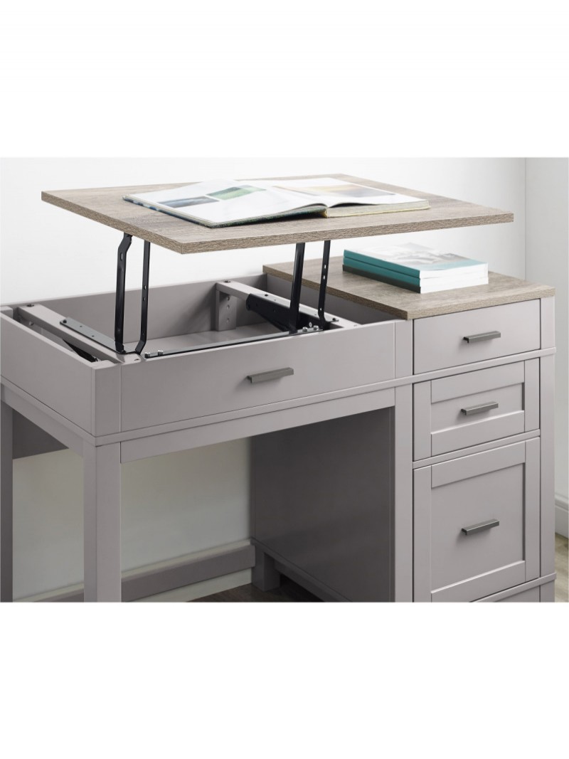 Home Office Desk Grey Carver LiftTop Computer Desk 121