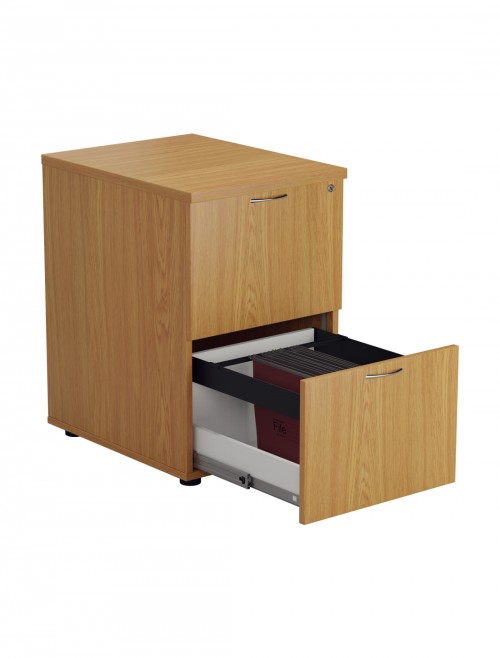 Office Storage Oak Filing Cabinet 2 Drawer TES2FCNO by TC - enlarged view