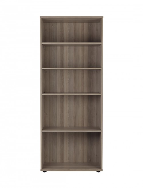 Office Storage 2000mm Tall Office Bookcase Grey Oak WDS2045GO by TC - enlarged view