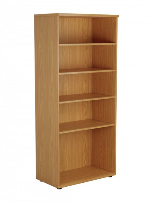 Office Bookcase Oak 1800mm Tall Office Storage Bookcase WDS1845NO by TC - enlarged view