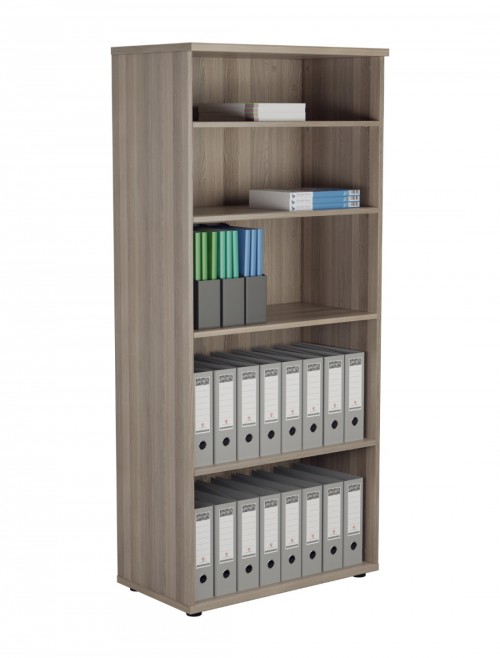 Office Bookcase Grey Oak 1800mm Tall Office Storage Bookcase WDS1845GO by TC