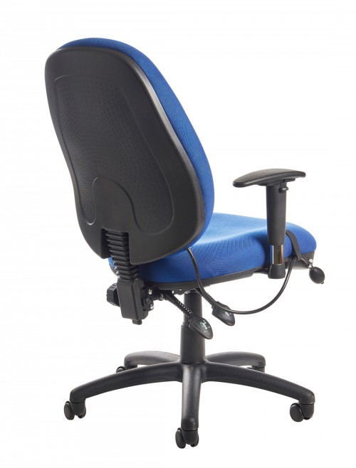 Office Chairs Blue Sofia Fabric High Back Managers Chair SOF300T1-B by Dams