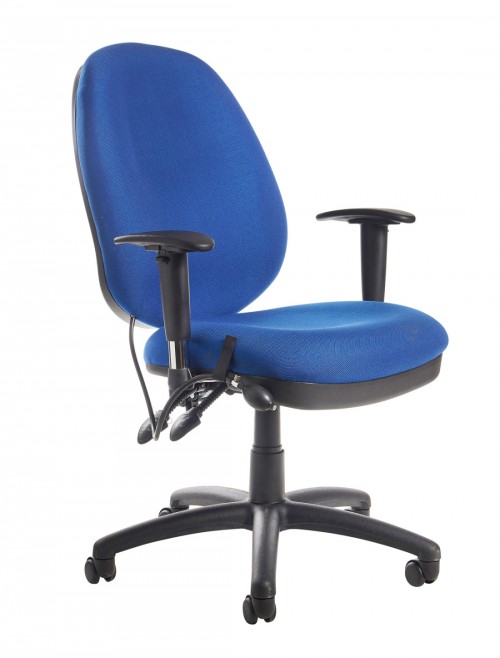 Office Chairs Blue Sofia Fabric High Back Managers Chair SOF300T1-B by Dams