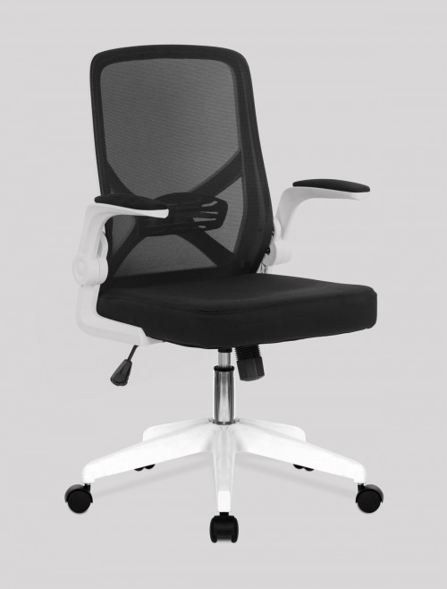 Mesh Office Chair Black Oyster Folding Back Computer Chair BCM/K523/WH-BK by Eliza Tinsley-Nautilus - enlarged view
