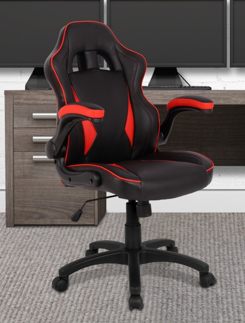Gaming Chairs Predator Executive Office Chairs Black Red BCP/H600/BK/RD by Eliza Tinsley - enlarged view