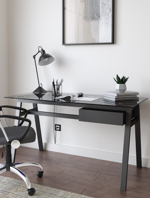 Home Office Desk Grey Richmond Computer Desk AW21928GRY by Alphason