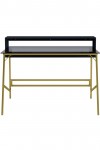 Home Office Desk Black and Gold Morgan Computer Desk AW21924 by Alphason - enlarged view