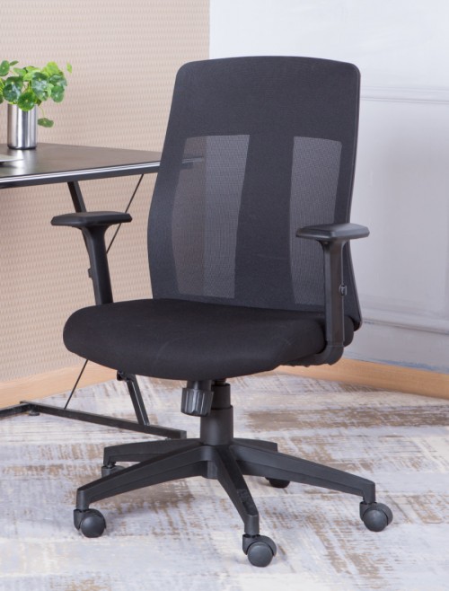 Mesh Office Chair Black Laguna AOC1705BLK by Alphason - enlarged view