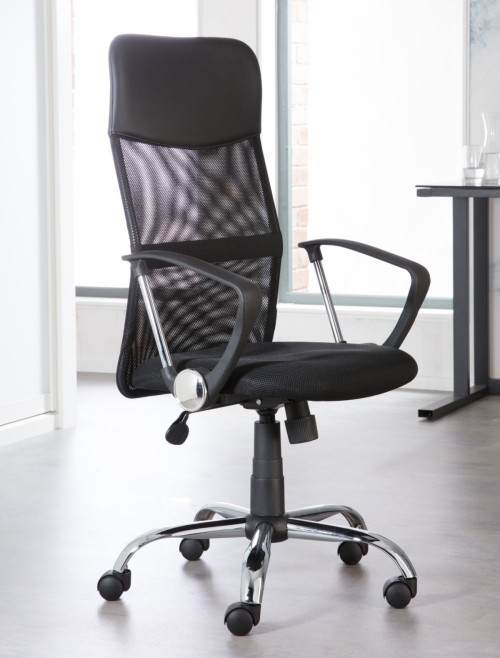 Mesh Office Chair Black Orlando Computer Chair AOC4087BLK - enlarged view