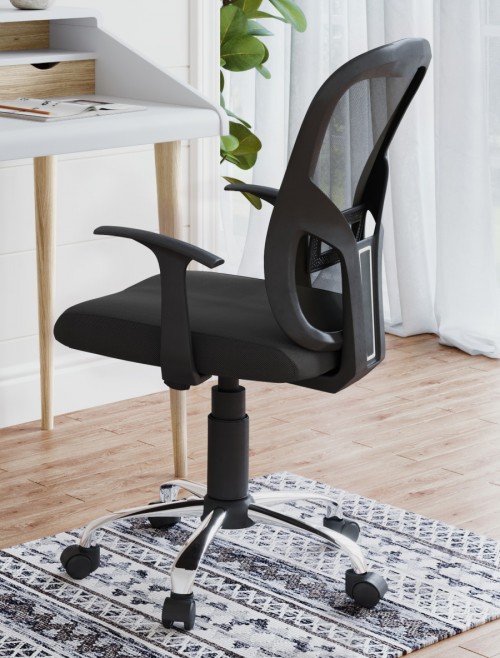 Mesh Office Chair Black Tampa Computer Chair AOC8141BLK by Alphason - enlarged view