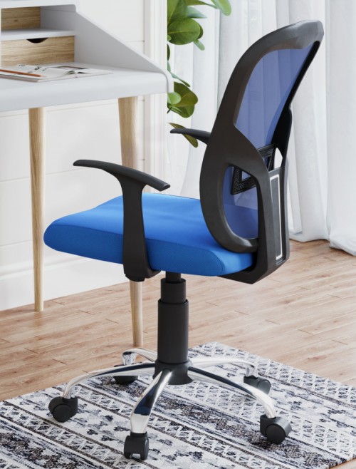 Mesh Office Chair Blue Tampa Computer Chair AOC8141BLU by Alphason - enlarged view