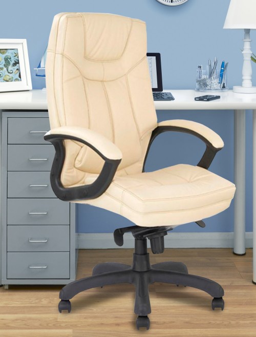 Office Chair Cream Leather Hudson Executive Chair DPA608KTAG/LCM by Eliza Tinsley - enlarged view