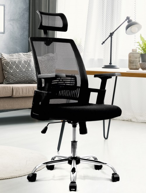 Mesh Office Chair Black Alpha Computer Chair BCM/F816/BK by Eliza Tinsley - enlarged view