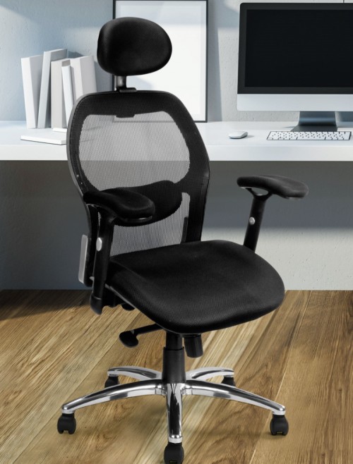 Mesh Office Chair Black Hermes Task Operator Chair BCM/F103/BK by Eliza Tinsley - enlarged view