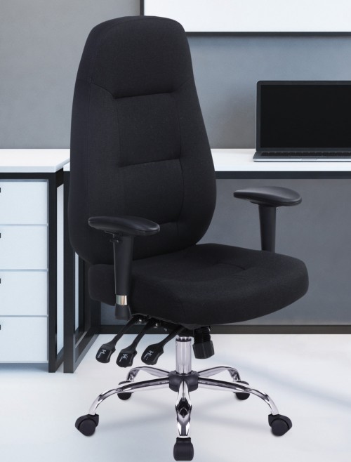 Office Chair Black Babylon 24 Hour Operator Chair BCF/R440/BK by Eliza Tinsley - enlarged view
