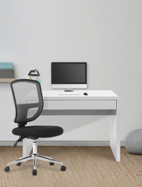 Home Office Desk White Nordic Home Workstation BDW/F210/WH by Eliza Tinsley - enlarged view