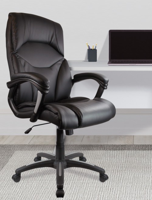 Wellington High Back Executive Office Chair Black BCP/T102/BK - enlarged view