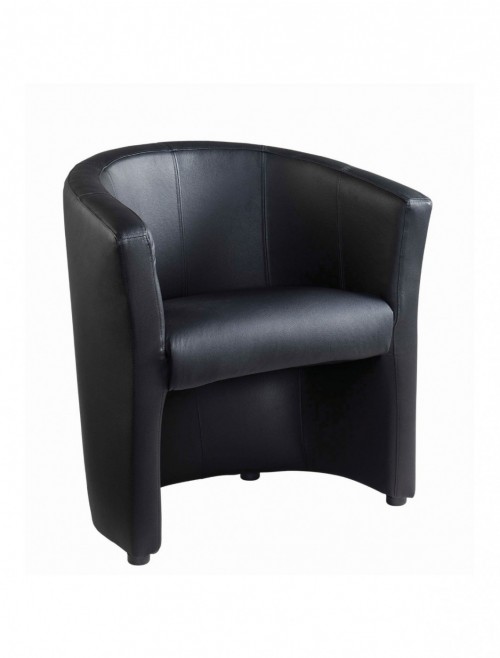 Reception Seating - London Leather Faced Reception Tub Chair LON50001