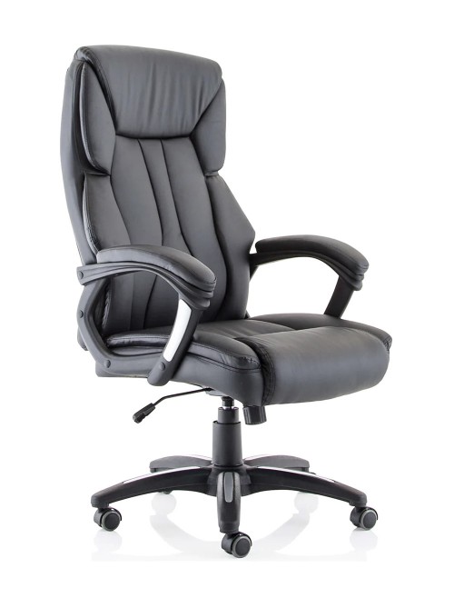 Bonded Leather Office Chair Black Stratford Executive Chair EX000251 by Dynamic - enlarged view