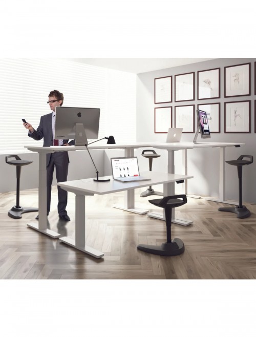 Standing Stool Spry Black Fabric Standing Desk Stool OP000220 by Dynamic - enlarged view