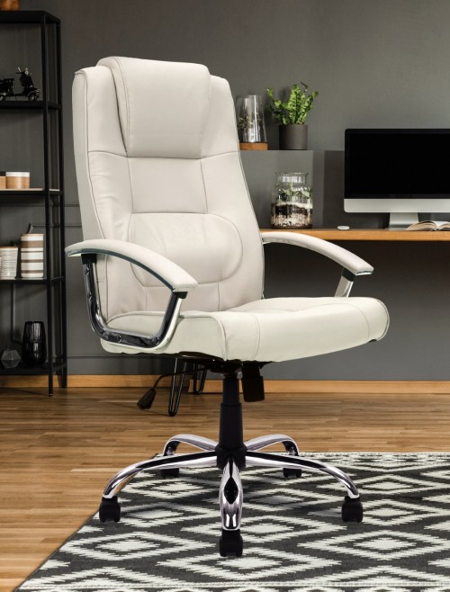 Office Chair Cream Leather Westminster Executive Chair DPA2008ATG/LCM by Eliza Tinsley - enlarged view