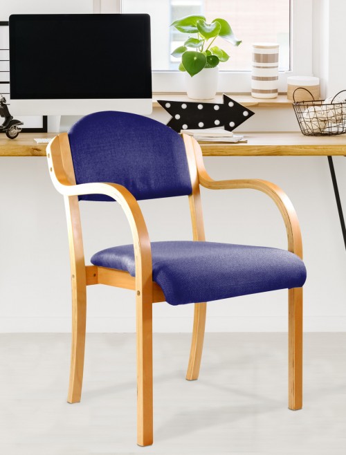 Reception Seating Blue Tahara Stackable Armchair DPA2050/A/BE/BL by Nautilus Eliza Tinsley - enlarged view