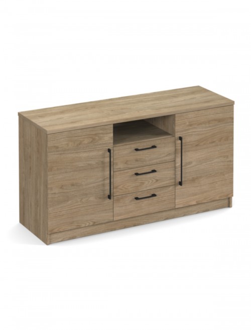 Office Storage Anson Executive Credenza Barcelona Walnut ANS-CRD-BW by Dams - enlarged view