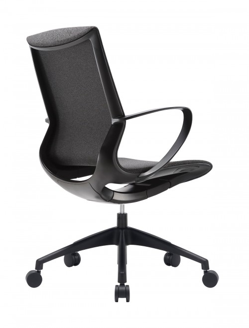 Fabric Office Chair Black Aeros Medium Back Task Chair BCF/U370/BK by Eliza Tinsley Nautilus - enlarged view