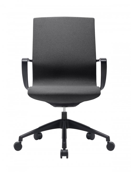 Fabric Office Chair Black Aeros Medium Back Task Chair BCF/U370/BK by Eliza Tinsley Nautilus - enlarged view