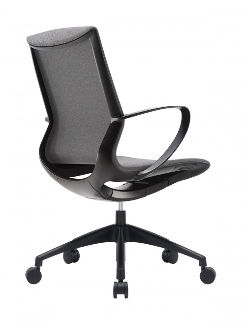 Fabric Office Chair Grey Aeros Medium Back Task Chair BCF/U370/GY by Eliza Tinsley Nautilus - enlarged view