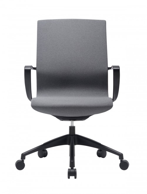 Fabric Office Chair Grey Aeros Medium Back Task Chair BCF/U370/GY by Eliza Tinsley Nautilus - enlarged view